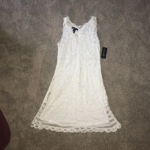 INC International Concepts Bright White Lace Dress